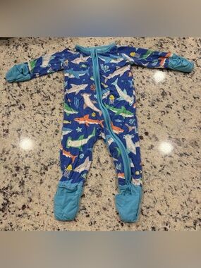 Little Sleepies Blue Shark & Sea Life Zippy